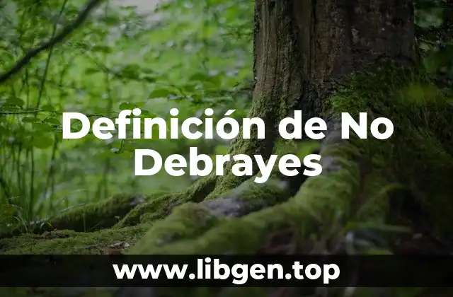 Definición de No Debrayes