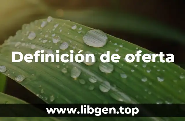 Definición de oferta