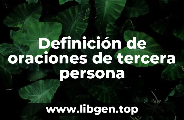 Definición de oraciones de tercera persona