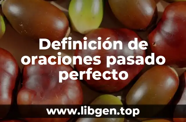 Ejemplos de oraciones pasado perfecto