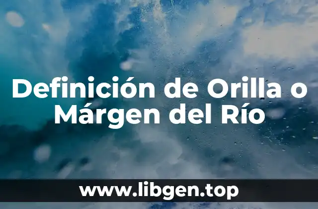 Definición de Orilla o Márgen del Río
