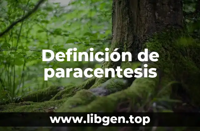Definición de paracentesis