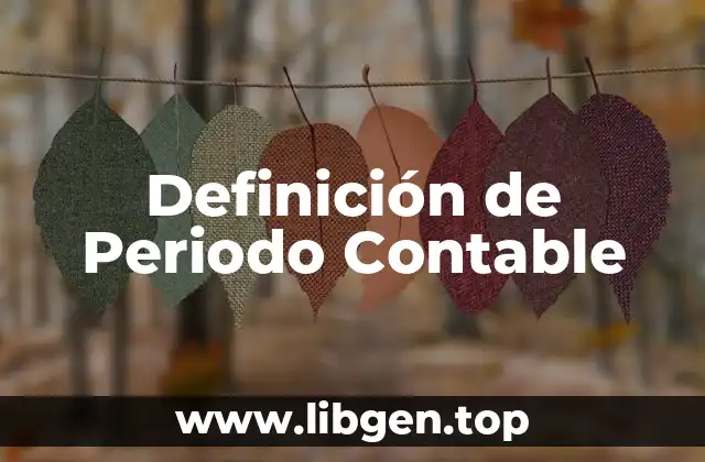 Definición de Periodo Contable