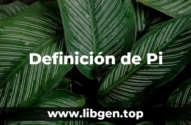 Definición de Pi