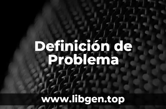 Definición de Problema