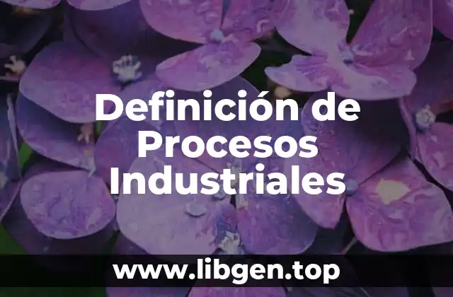 Definición de Procesos Industriales