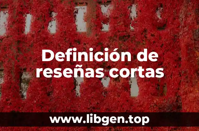 Definición de reseñas cortas