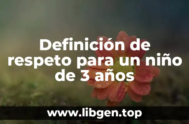 Definición técnica de respeto para un niño de 3 años