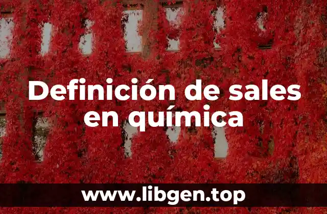Definición de sales en química