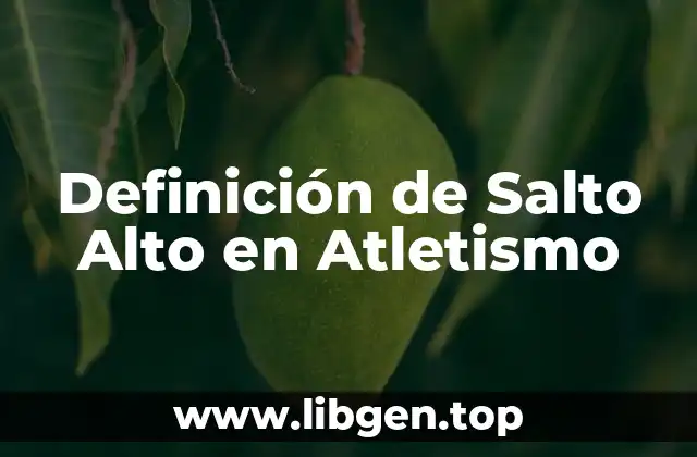 Definición de Salto Alto en Atletismo