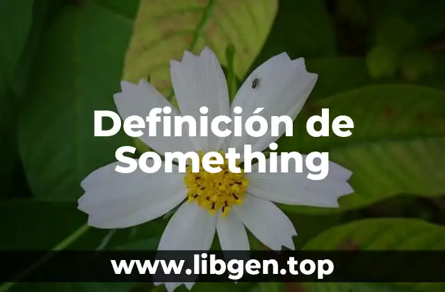 Definición de Something