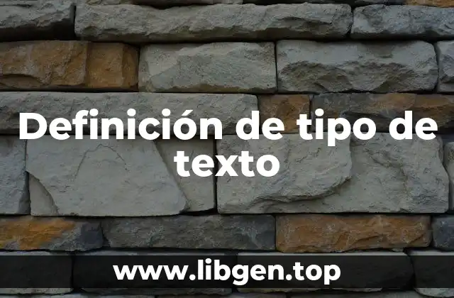 Definición de tipo de texto
