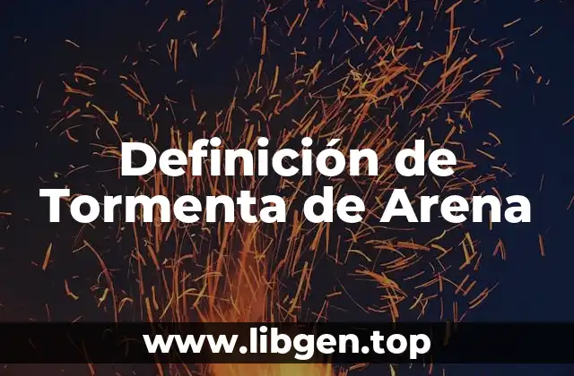 Definición de Tormenta de Arena