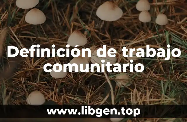 Ejemplos de trabajo comunitario