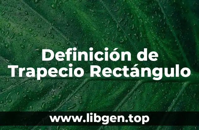 Definición de Trapecio Rectángulo