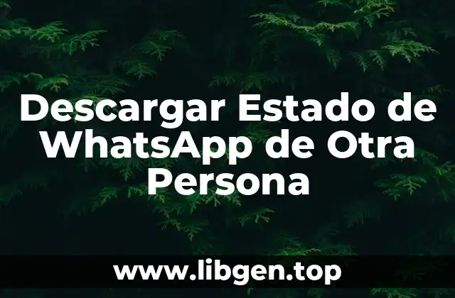 Descargar Estado de WhatsApp de Otra Persona