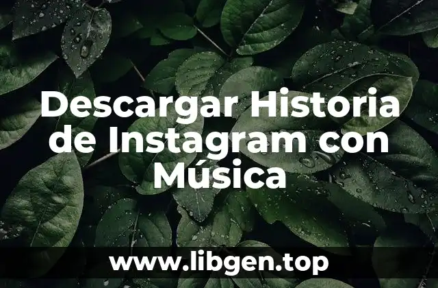 Descargar Historia de Instagram con Música