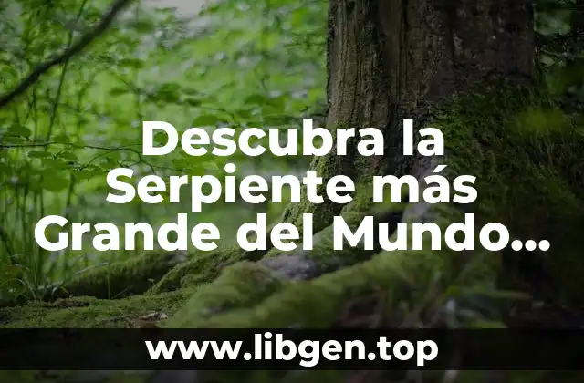 Descubra la Serpiente más Grande del Mundo Viva