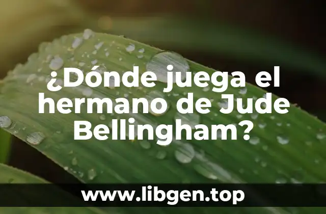 ¿Dónde juega el hermano de Jude Bellingham?
