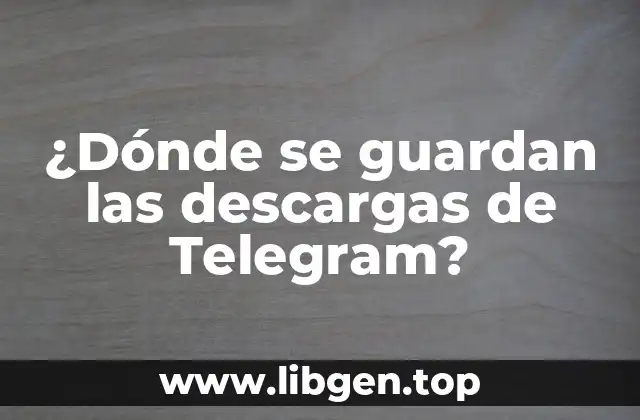 ¿Dónde se guardan las descargas de Telegram?
