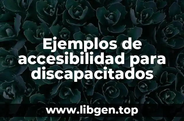 Ejemplos de accesibilidad para discapacitados