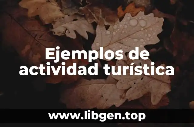 Ejemplos de actividad turística