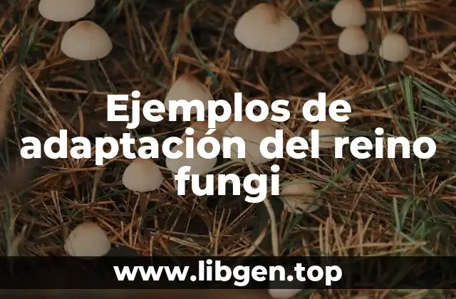 Ejemplos de adaptación del reino fungi