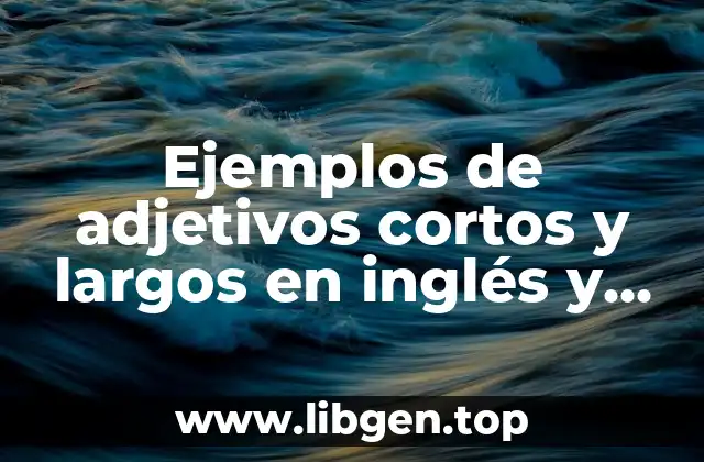 Ejemplos de adjetivos cortos y largos en inglés y español