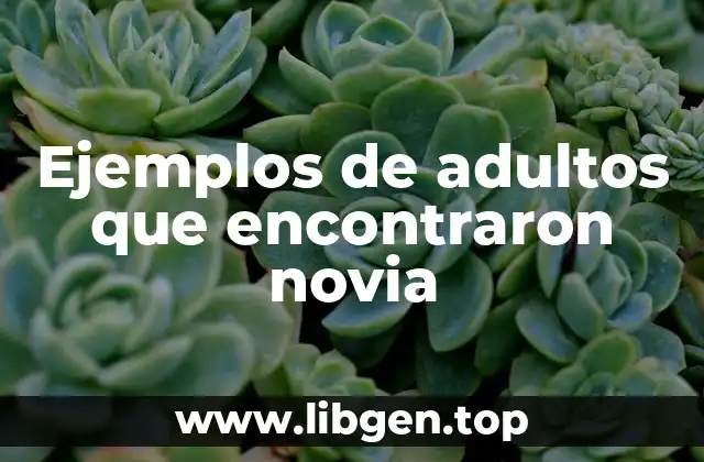 Ejemplos de adultos que encontraron novia