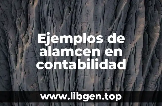 Ejemplos de alamcen en contabilidad