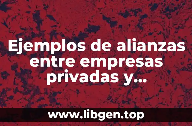 Ejemplos de alianzas entre empresas privadas y organizaciones civiles