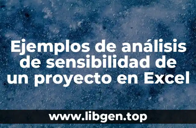 Ejemplos de análisis de sensibilidad de un proyecto en Excel