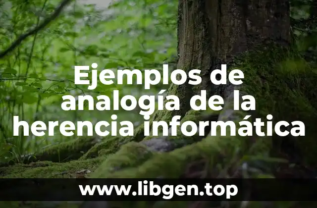 Ejemplos de analogía de la herencia informática