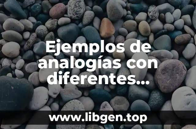 Ejemplos de analogías con diferentes conceptos