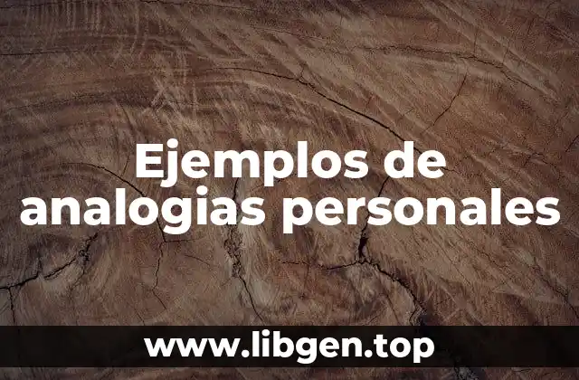 Ejemplos de analogias personales