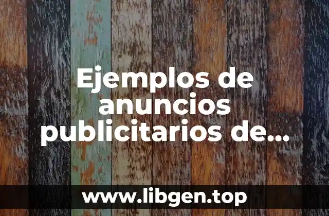 Ejemplos de anuncios publicitarios de tintoreria