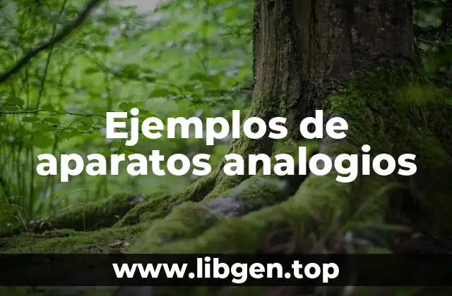 Ejemplos de aparatos analogios