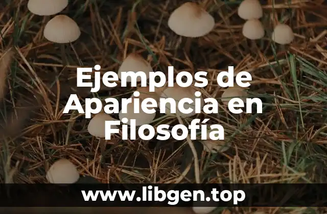 Ejemplos de Apariencia en Filosofía