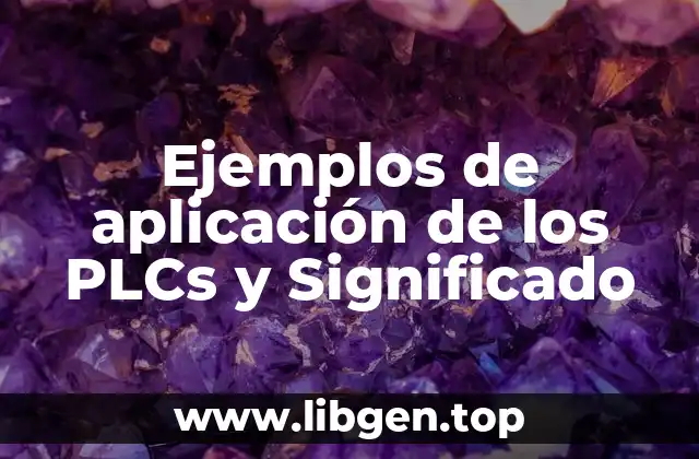 Ejemplos de aplicación de los PLCs y Significado