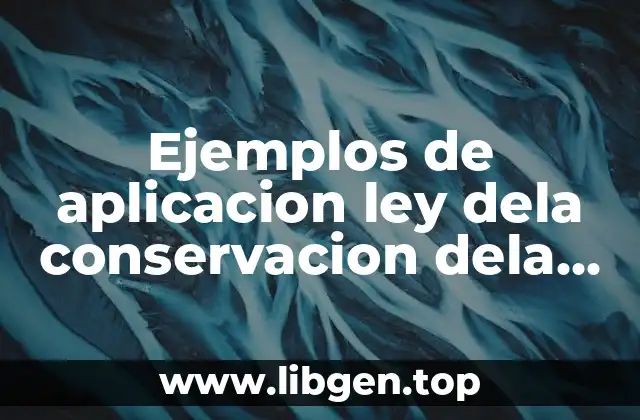 Ejemplos de aplicacion ley dela conservacion dela masa y Significado
