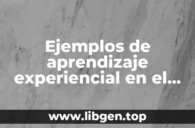 Ejemplos de aprendizaje experiencial en el aula y Significado