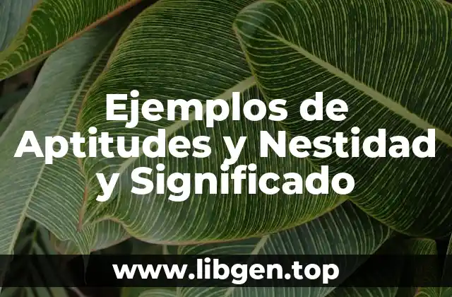 Ejemplos de Aptitudes y Nestidad y Significado