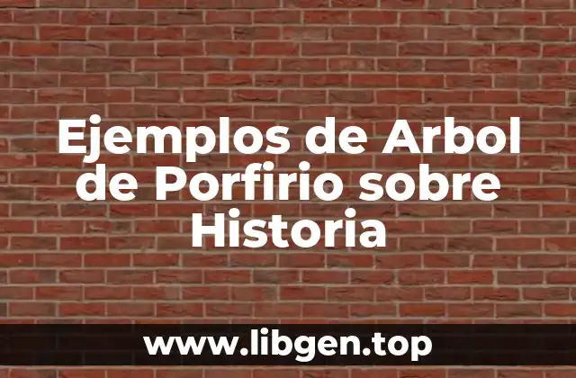 Ejemplos de Arbol de Porfirio sobre Historia