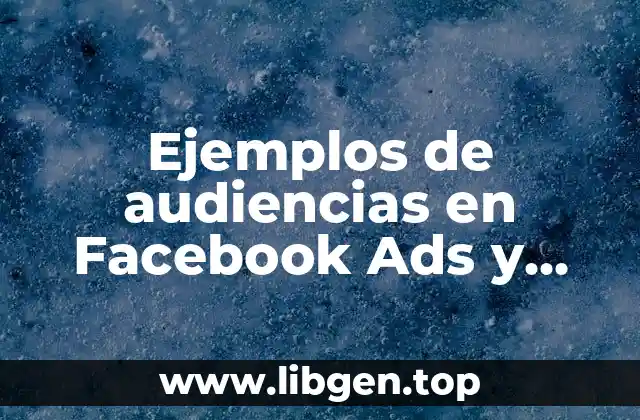 Ejemplos de audiencias en Facebook Ads y Significado