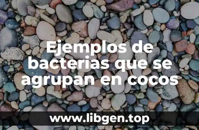 Ejemplos de bacterias que se agrupan en cocos