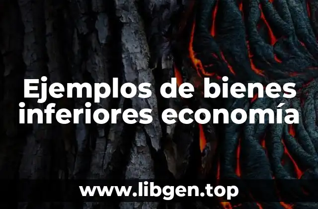 Ejemplos de bienes inferiores economía