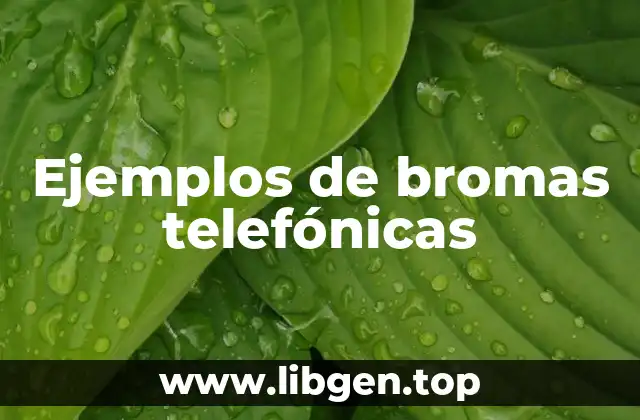 Ejemplos de bromas telefónicas