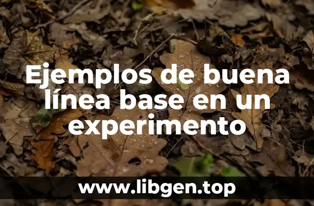 Ejemplos de buena línea base en un experimento