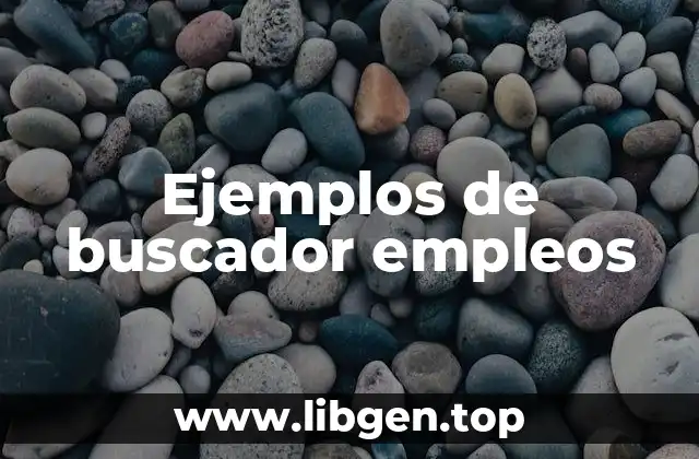 Ejemplos de buscador empleos