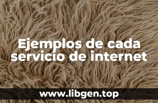 Ejemplos de cada servicio de internet
